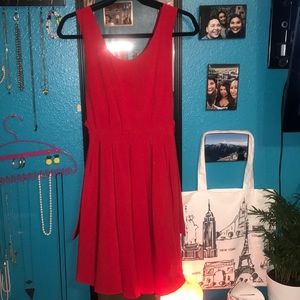 Red bridesmaid dress